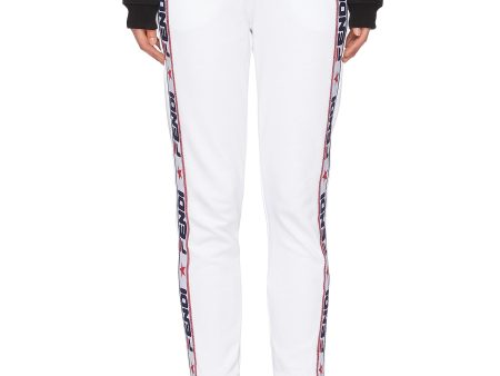 x FILA logo stripe outseam sweatpants - Fendi Sport - White For Sale