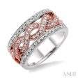 1 Ctw Diamond Fashion Ring in 14K White and Rose Gold on Sale