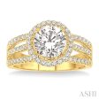 5 8 Ctw Diamond Semi-Mount Engagement Ring in 14K Yellow Gold Fashion