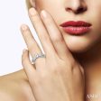 3 4 Ctw Diamond Semi-Mount Engagement Ring in 14K White Gold Hot on Sale