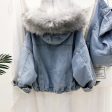 Faux Fur Collar Denim Jacket Sale