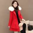 Autumn and winter new women s Korean version of the long section slim slimming  style pendulum style solid hooded woolen coat Online