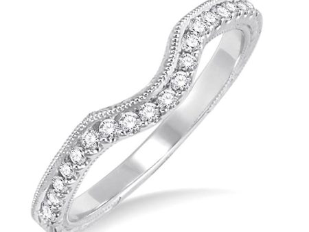 1 5 Ctw Round Cut Diamond Wedding Band in 14K White Gold Online Hot Sale