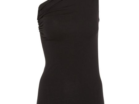 Drape one-shoulder T-shirt - Rick Owens - Black Fashion