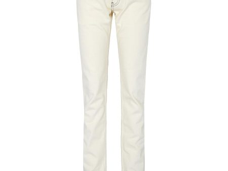 Masc Lo Drainpipe  contrast topstitching jeans - Helmut Lang - White For Sale