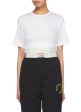 Wraparound belt cropped T-shirt - 42|54 - White Online Sale