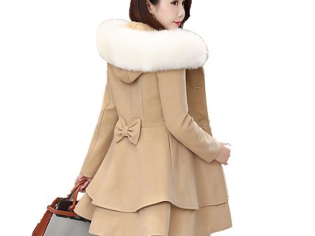 Autumn and winter new women s Korean version of the long section slim slimming  style pendulum style solid hooded woolen coat Online