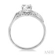 1 10 Ctw Diamond Semi-Mount Engagement Ring in 14K White Gold Discount