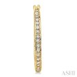 1 2 Ctw Round Cut Diamond Hoop Earrings in 14K Yellow Gold on Sale