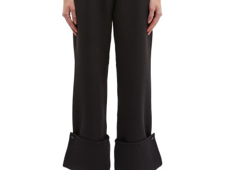 Button folded cuff pants - Christopher Esber - Black Sale