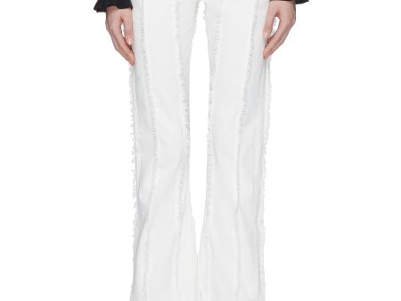 Frayed stripe jeans - Sonia Rykiel - White Discount