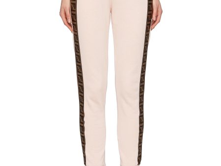 Fendriama  logo print sweatpants - Fendi Sport - Pink on Sale