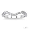 1 6 Ctw Diamond Wedding Band in 14K White Gold Hot on Sale