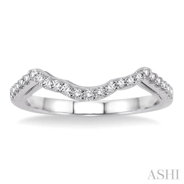 1 6 Ctw Diamond Wedding Band in 14K White Gold Hot on Sale