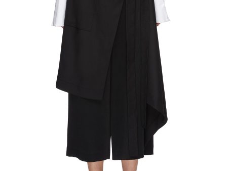 Tie apron culottes - Monse - Black Discount