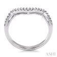 1 6 Ctw Diamond Wedding Band in 14K White Gold Hot on Sale