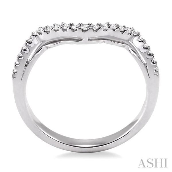 1 6 Ctw Diamond Wedding Band in 14K White Gold Hot on Sale