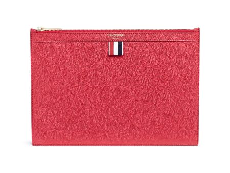 Pebble grain leather tablet holder - Thom Browne - Red Online