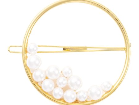 Ocean  Swarovski pearl ring hair barrette - LELET NY - Metallic Online Hot Sale