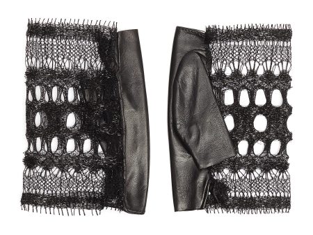 Calais  French lace leather panel gloves on Sale