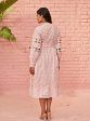 Mulmul Cotton Viv Dusty Pink Long Dress on Sale