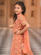 Mulmul Luxe Tissue Jalebi Burnt Orange Lehenga For Discount