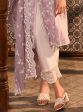 Mulmul Cotton Ensi Lilac Kurta Online now