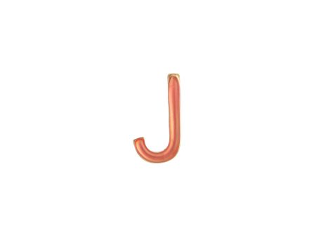 Enamel letter charm – J - Loquet London - Pink Fashion