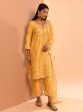 Mulmul Cupro Valaya Yellow Kurta With Mulmul Cupro Valaya Yellow Pant Sale