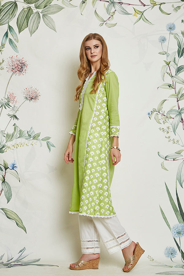 Cosmos Kurta Green Fashion