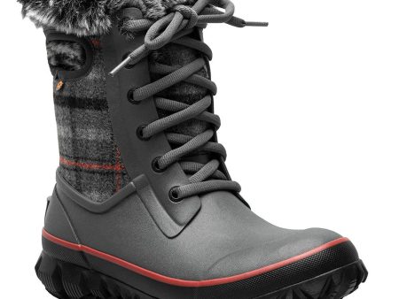 Bogs Women s Arcata Cozy Plaid Dark Grey Multi Hot on Sale