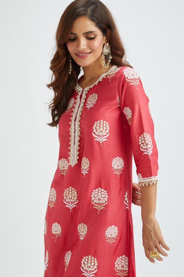 Amira Red Kurta Online