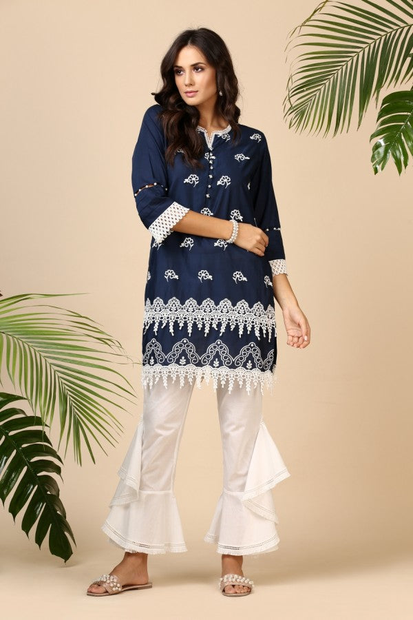 Aster Kurta Navy Blue Supply