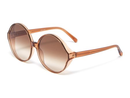 Eden  acetate oversized round sunglasses - Linda Farrow - Brown Discount