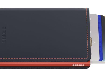 Secrid Slim Wallet  Matte Night Blue & Orange For Discount