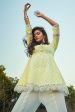 Mulmul Cotton Dew Drop Light Yellow Kurta Hot on Sale