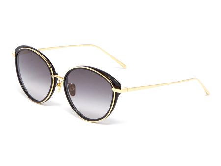 Acetate rim cat eye sunglasses - Linda Farrow - Black Online now