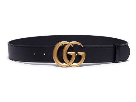 GG logo buckle leather belt - Gucci - Black Hot on Sale