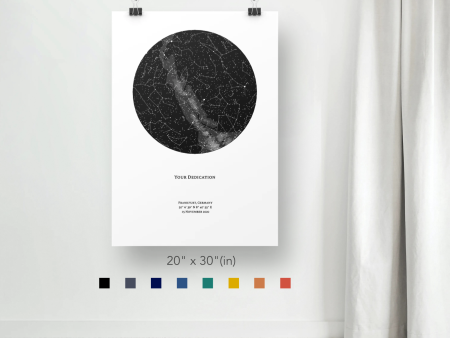 Star Map Poster (Print) Poster 20 x 30(in) Discount