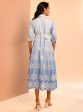 Mulmul Ombre Cotton Meg Blue Dress Supply