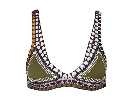 WREN  CROCHET TRIM TRIANGLE BIKINI TOP - KIINI - Multi-colour Online Hot Sale