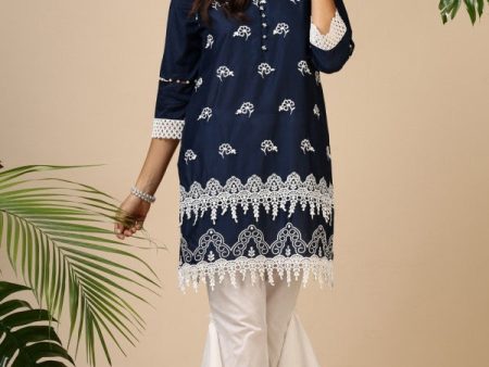 Aster Kurta Navy Blue Supply