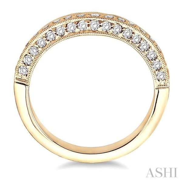 3 8 Ctw Diamond Matching Wedding Band in 14K Yellow Gold For Discount