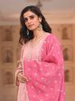 Mulmul Banarsi Gerua Pink Kurta with Mulmul Banarsi Gerua Pink Pant Sale