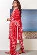 Mulmul Cotton Lake Shore Red Kurta For Cheap