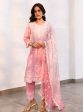 Mulmul Cotton Mandre Pink Kurta With Mulmul Cotton Mandre Pink Pant Online now