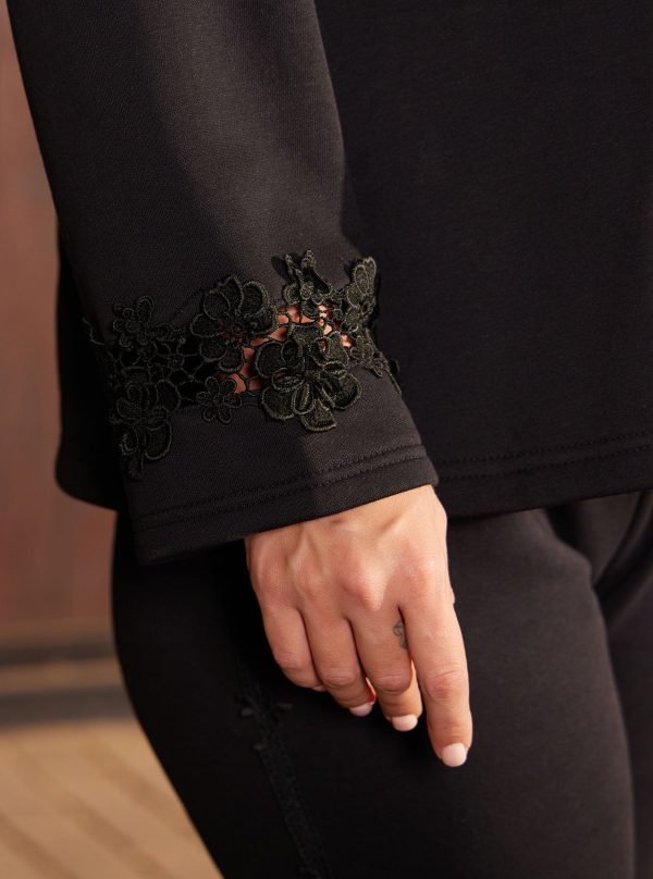 Mulmul Fleece Circe Black Top with Mulmul Fleece Circe Black Pant Online now