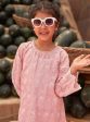 Mulmul Cotton Lisna Pink Top With Mulmul Cotton Lisna Pink Pant For Sale