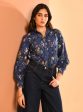 Mulmul Cotton Jem Printed Navy Shirt Online Sale