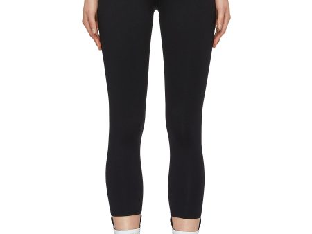 Slogan waistband cutout cuff performance leggings - 42|54 - Black Sale